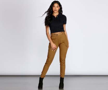 Cutie In Charge Cargo Joggers - Lady Occasions