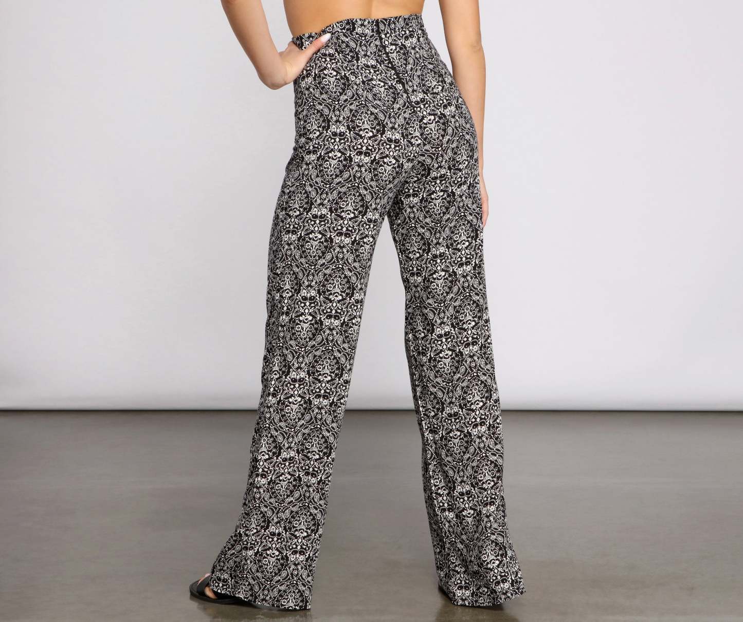 High Waist Bohemian Flared Wide Leg Pants - Lady Occasions
