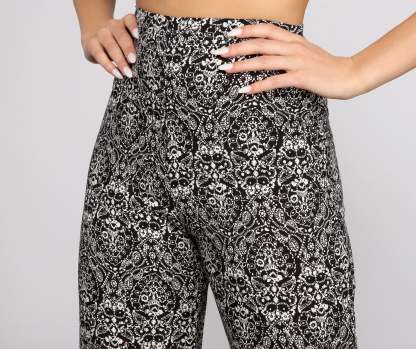 High Waist Bohemian Flared Wide Leg Pants - Lady Occasions
