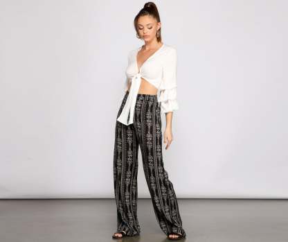 Effortless Beauty Boho Wide-Leg Pants - Lady Occasions