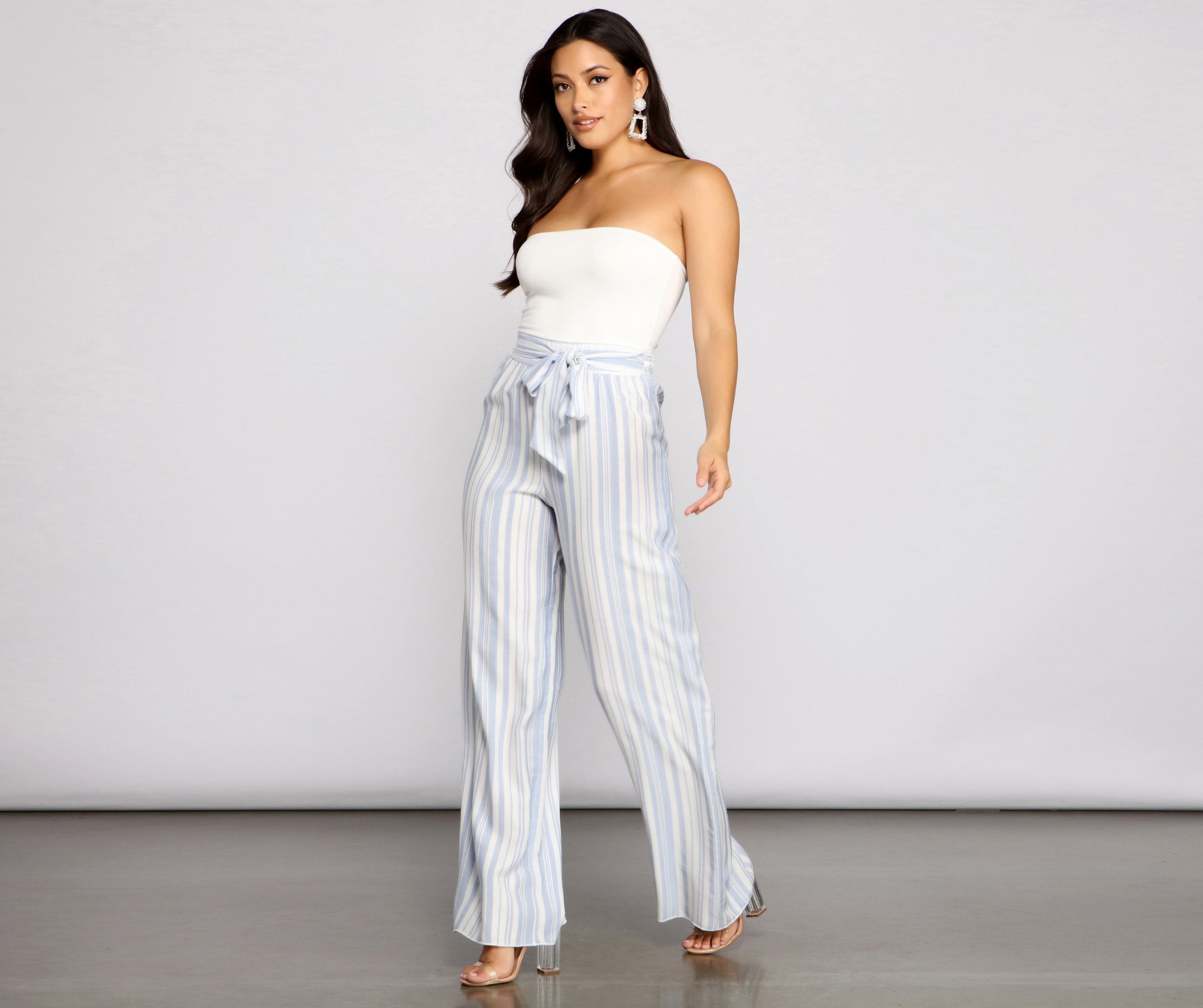 Make It Chic Strapless Jumpsuit - Lady Occasions