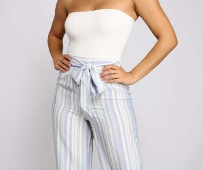 Make It Chic Strapless Jumpsuit - Lady Occasions