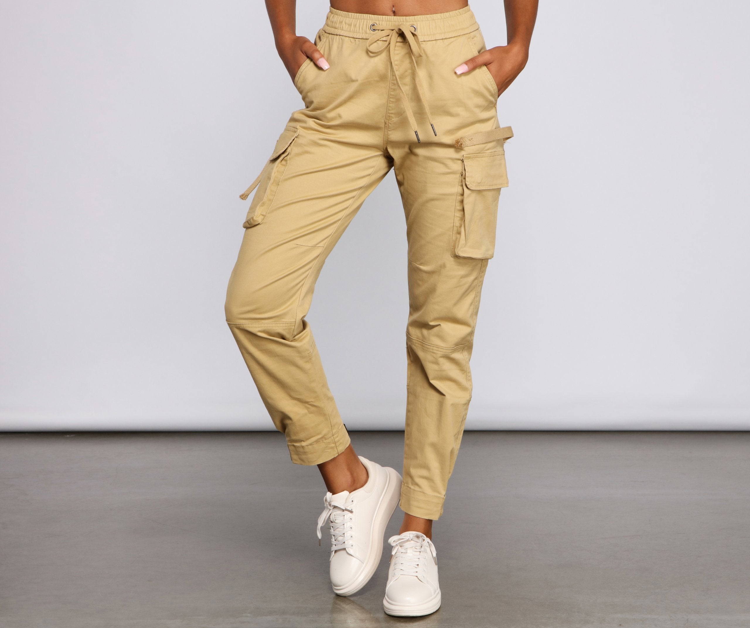 Lowkey Style High Rise Cargo Joggers - Lady Occasions
