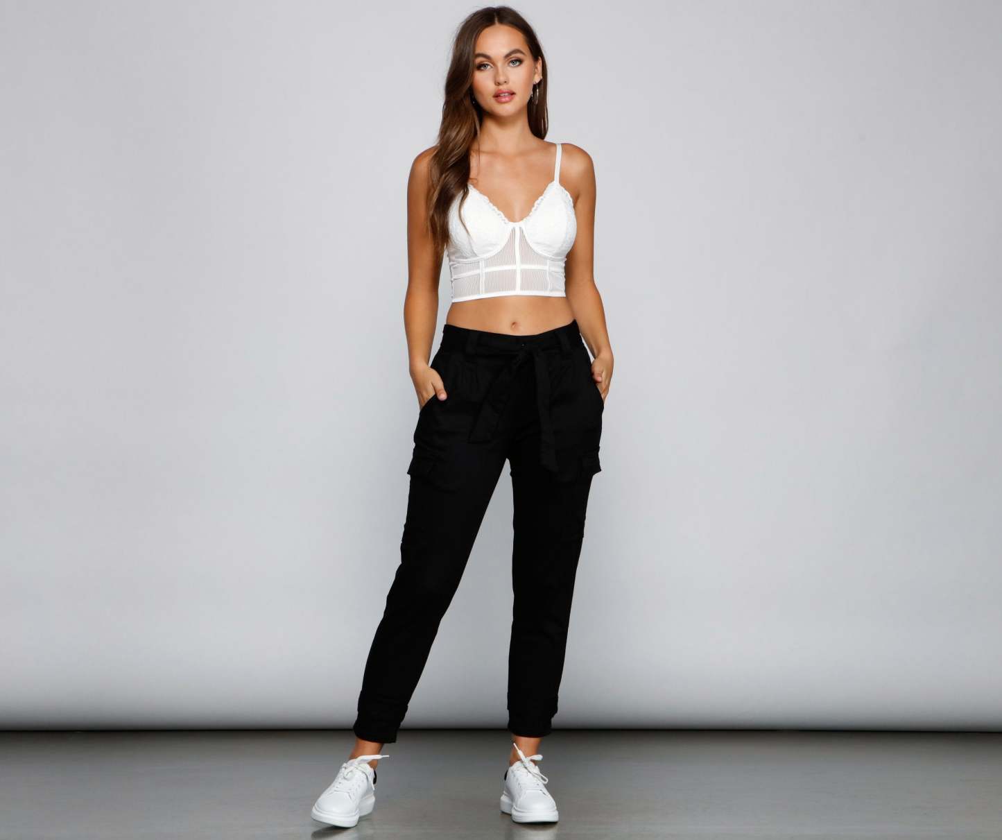 Basic And Chic High Waist Cargo Pants - Lady Occasions