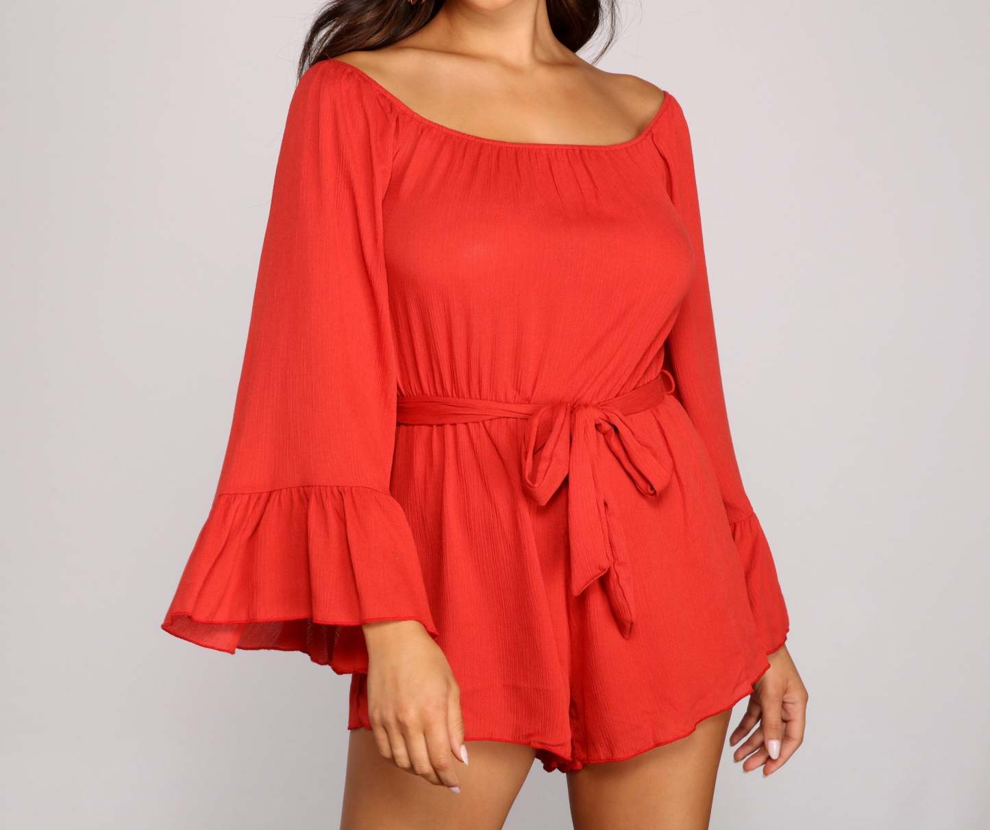 Glam Life Off The Shoulder Gauze Romper - Lady Occasions