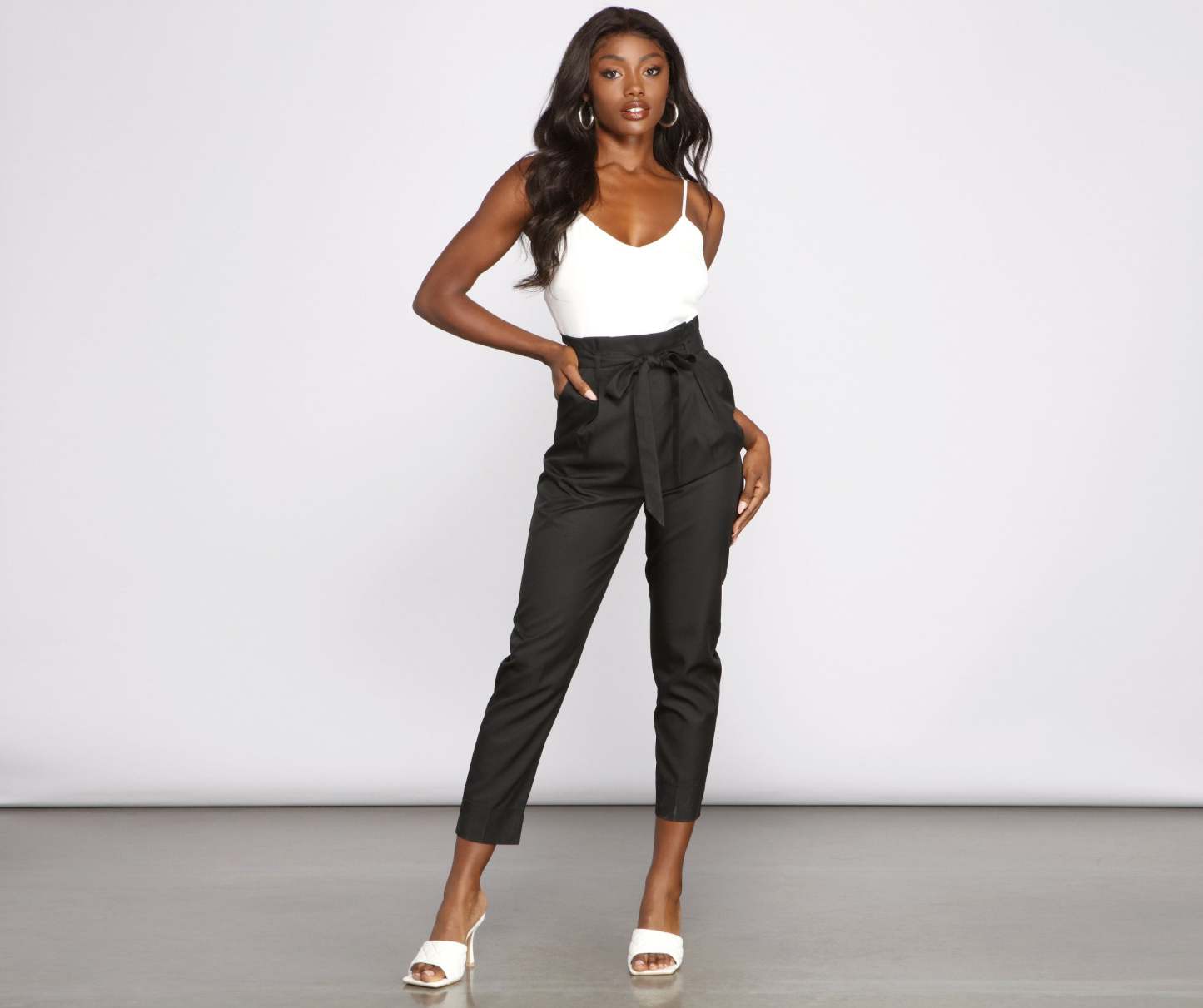 Effortlessly Stylish Tie-Waist Jumpsuit - Lady Occasions