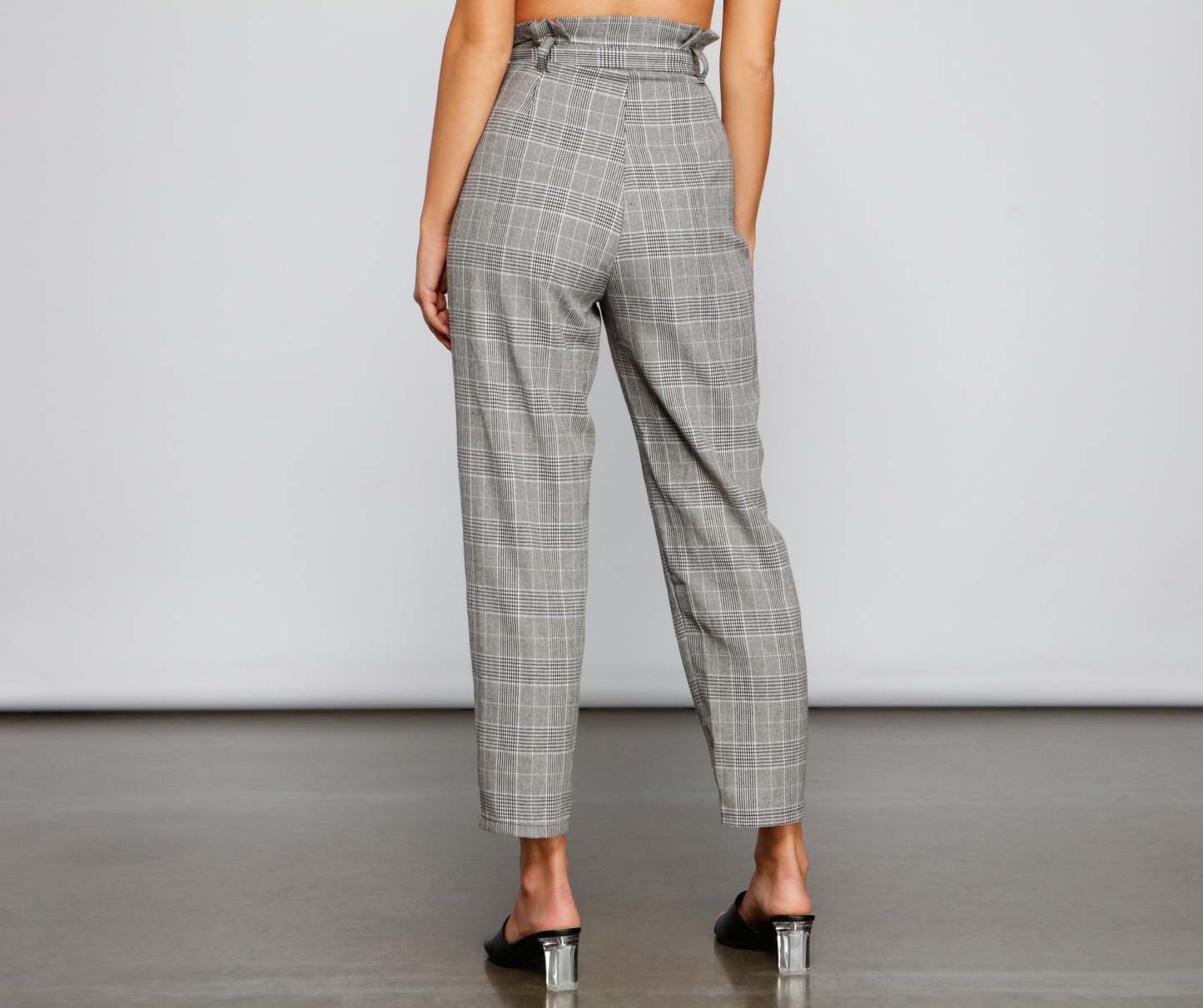 Chic Stunner High Waist Plaid Pants - Lady Occasions
