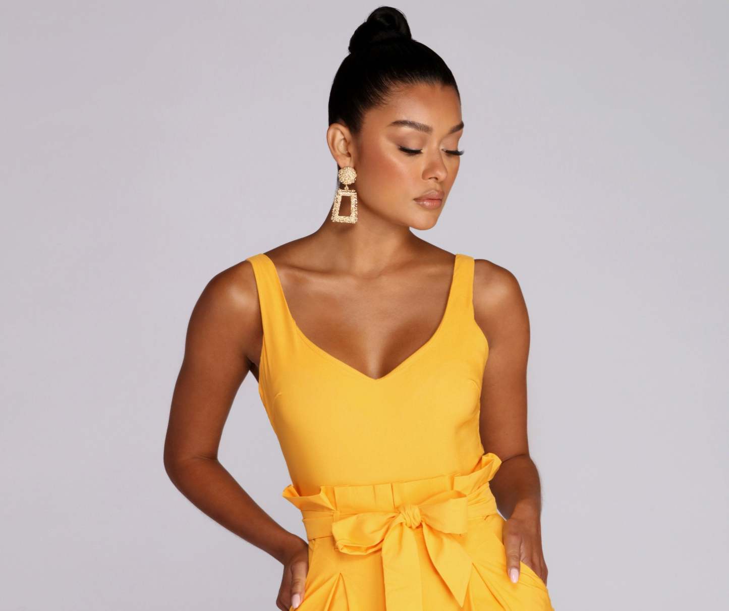 Flirt Alert Tie Waist Romper - Lady Occasions