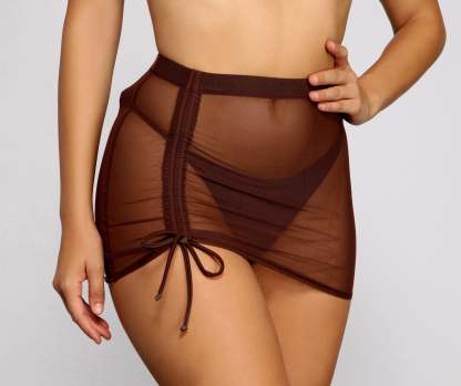 Cinched and Chic Mesh Swim Coverup - Lady Occasions