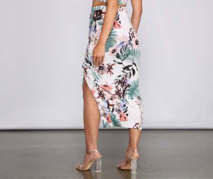 Vacay Beauty Floral Maxi Skirt - Lady Occasions
