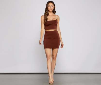 Feeling Fine High Waist Mini Skirt - Lady Occasions