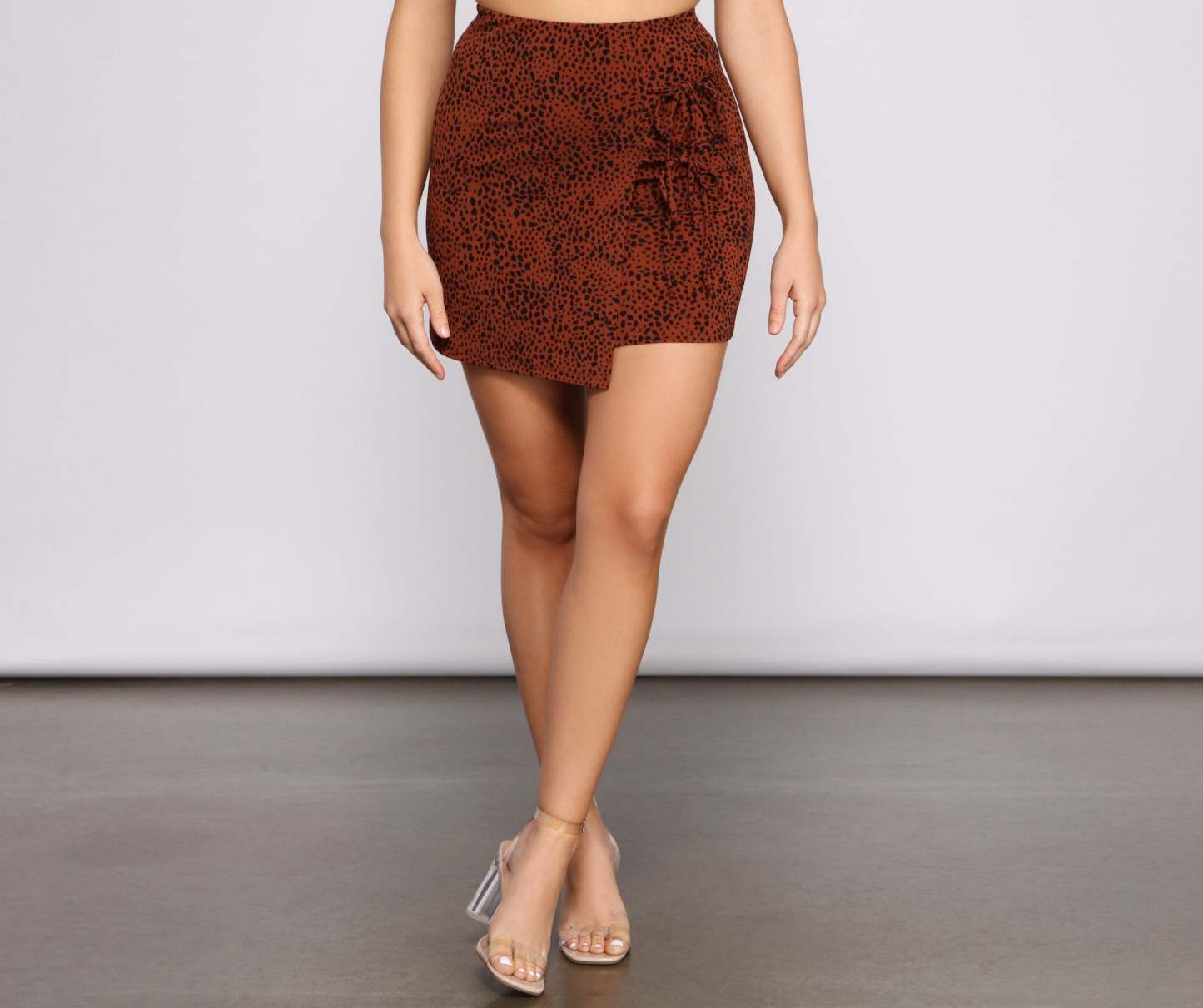 Feelin' Flirty Faux Wrap Mini Skirt - Lady Occasions