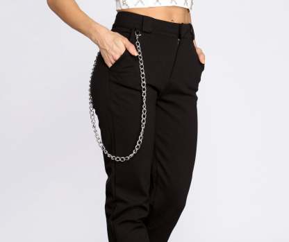 Edgy Chic Ponte Knit Joggers - Lady Occasions