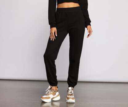 Cozy-Chic French Terry Joggers - Lady Occasions
