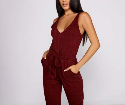 Keep It Chill Cozy Knit Jumpsuit - Lady Occasions