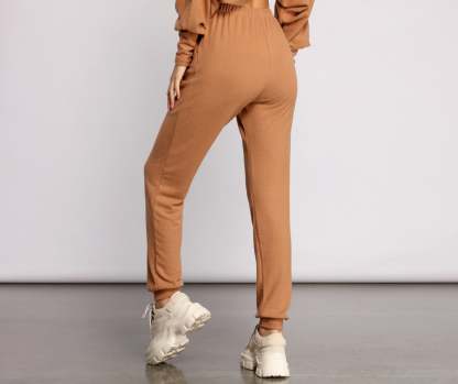 Keeping Knit' Basic Joggers - Lady Occasions