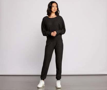 Keeping Knit' Basic Joggers - Lady Occasions