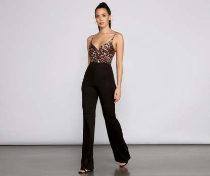 Wild At Heart Leopard Print Jumpsuit - Lady Occasions
