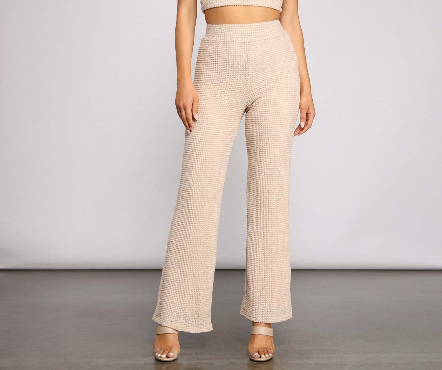Trendy Textures High Waist Pants - Lady Occasions