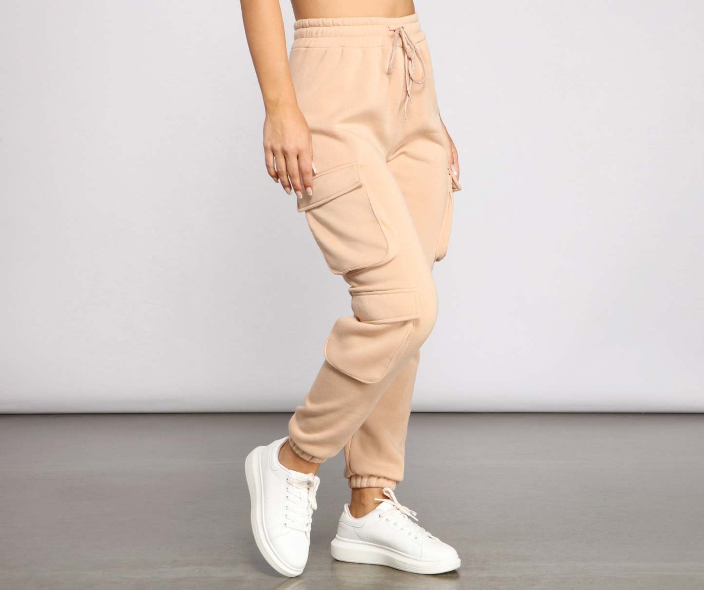 Low Profile High Waist Cargo Joggers - Lady Occasions