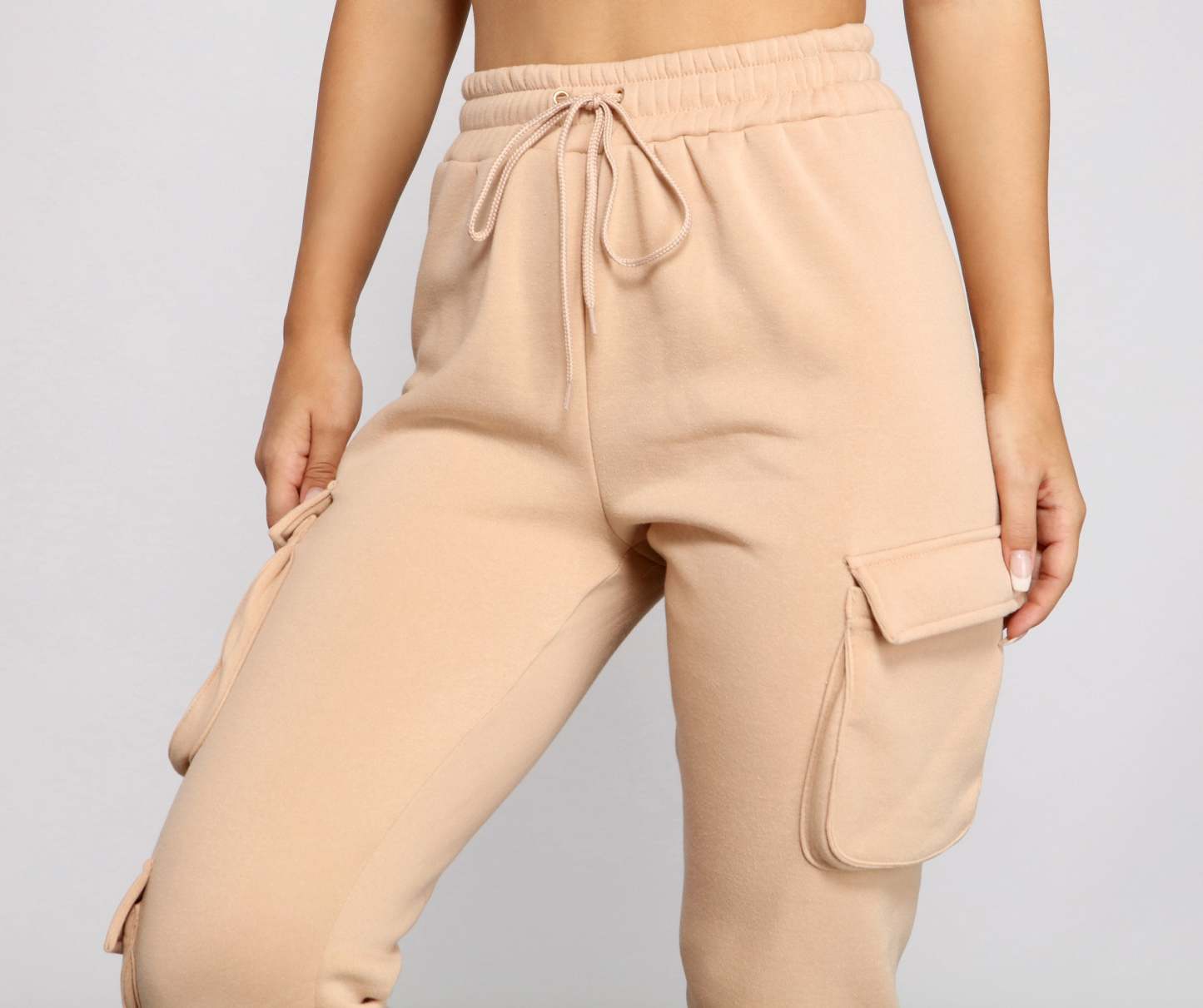 Low Profile High Waist Cargo Joggers - Lady Occasions