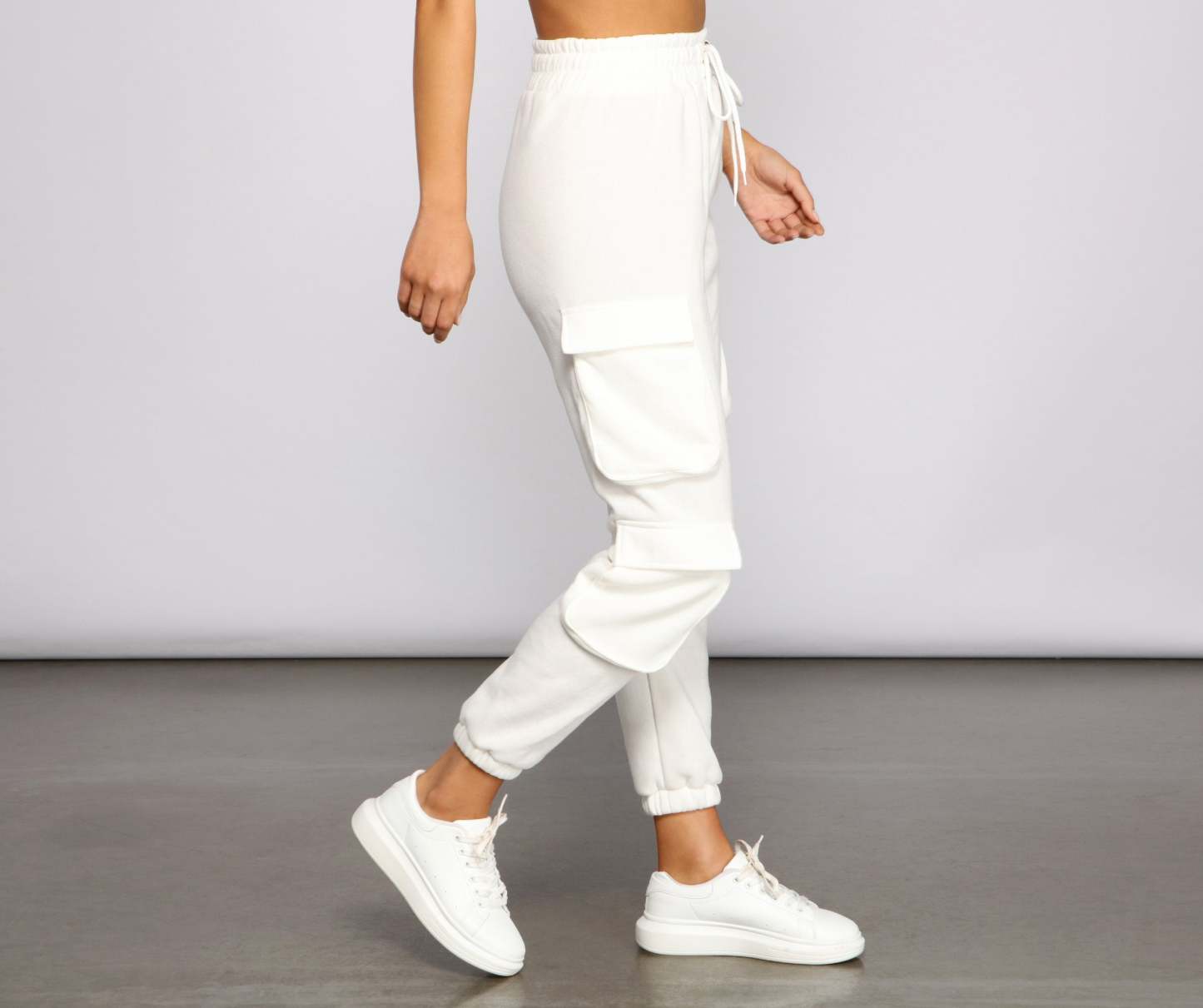 Low Profile High Waist Cargo Joggers - Lady Occasions