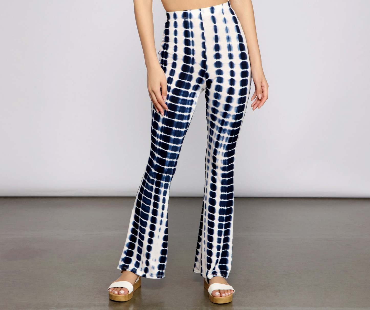 Retro Style Tie-Dye Flare Pants - Lady Occasions