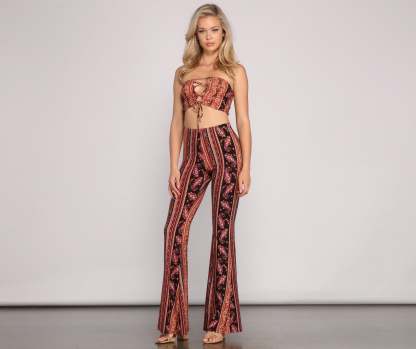 Wanderlust Beauty Flared Pants - Lady Occasions