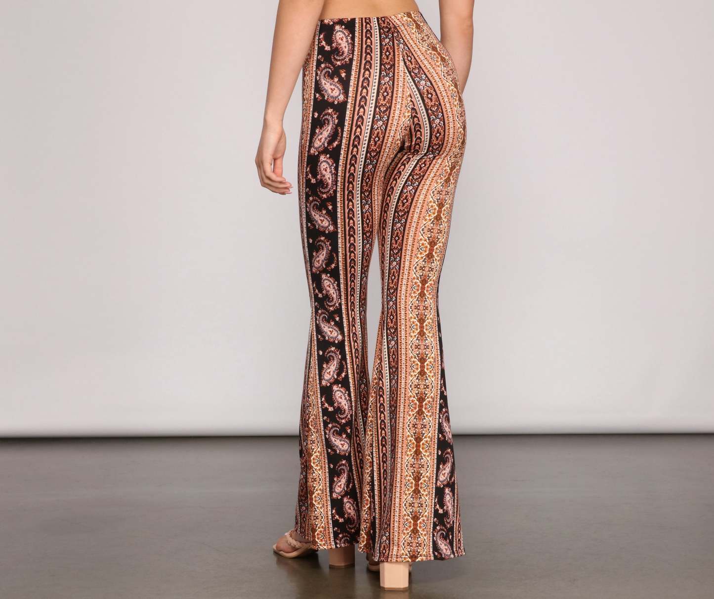 Good Vibes Paisley Flared Pants - Lady Occasions