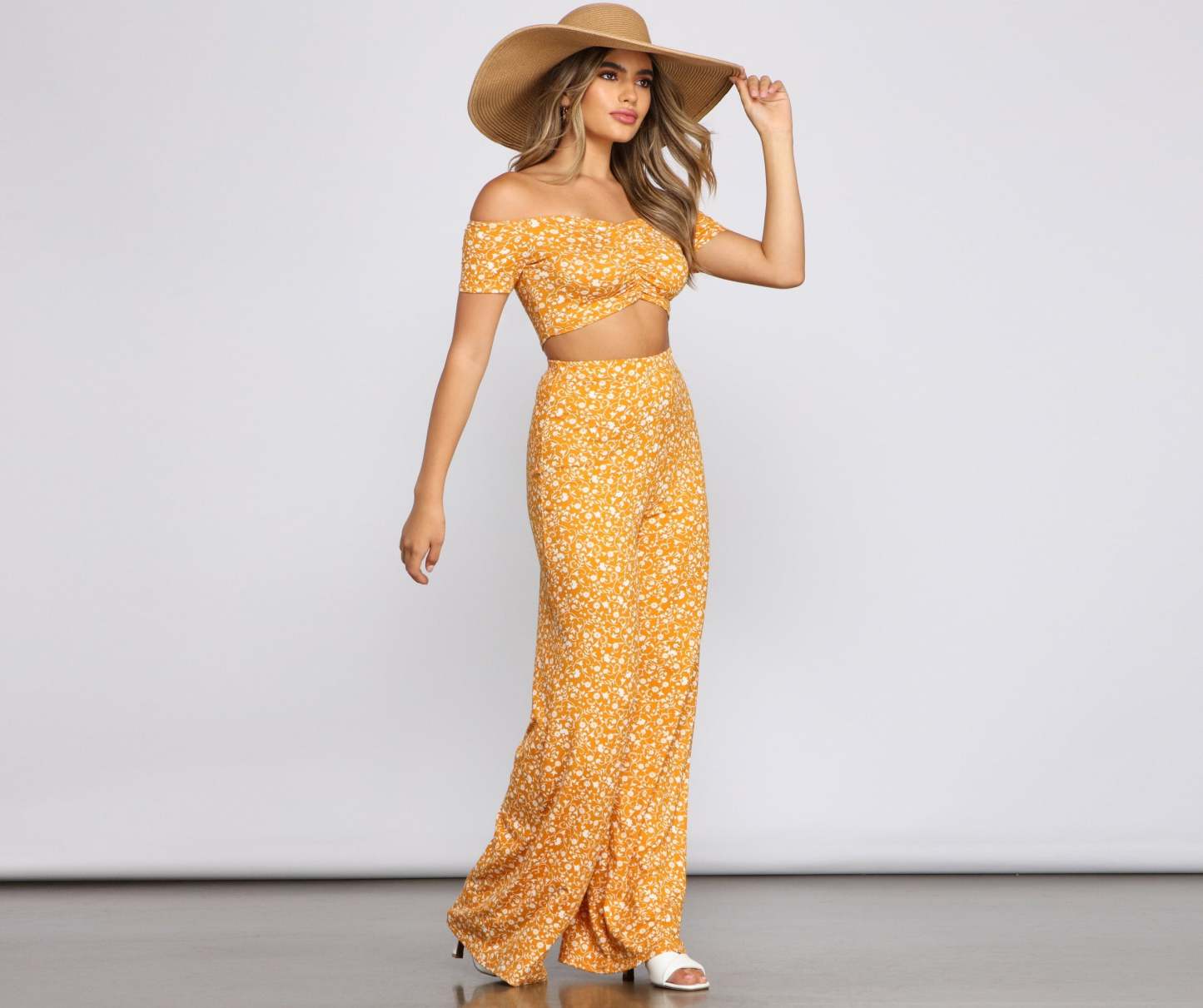 Floral Sensation High Waist Pants - Lady Occasions