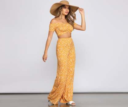 Floral Sensation High Waist Pants - Lady Occasions