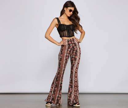 Wanderlust Beauty Flared Pants - Lady Occasions