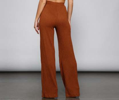 The Everyday Wide-Leg Knit Pants - Lady Occasions