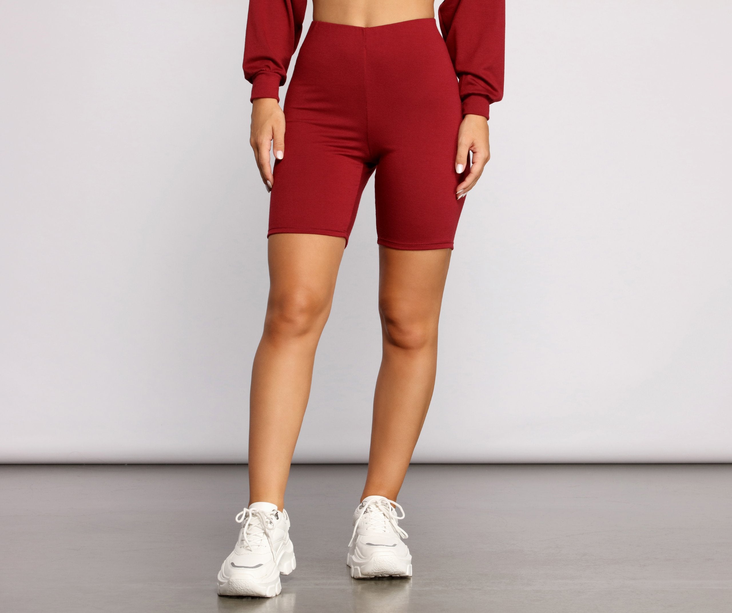Good Vibes High Waist Biker Shorts - Lady Occasions
