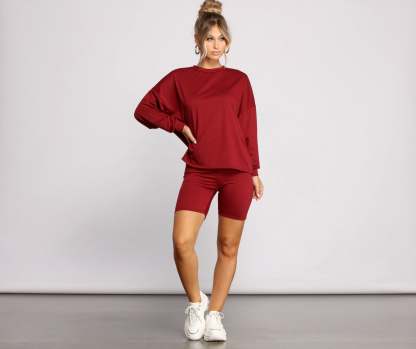 Good Vibes High Waist Biker Shorts - Lady Occasions