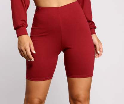 Good Vibes High Waist Biker Shorts - Lady Occasions