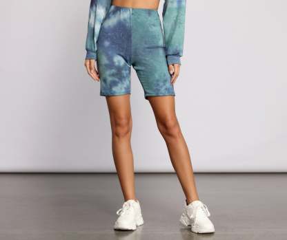 Good Vibes High Waist Biker Shorts - Lady Occasions