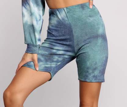 Good Vibes High Waist Biker Shorts - Lady Occasions
