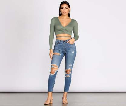Taking Chances Cropped Skinny Jeans - Lady Occasions