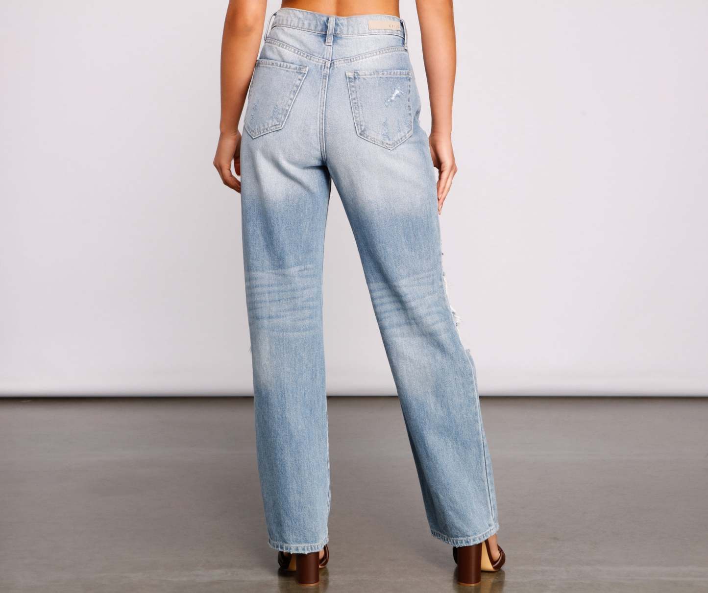 High-Rise Destructed Boyfriend Jeans - Lady Occasions