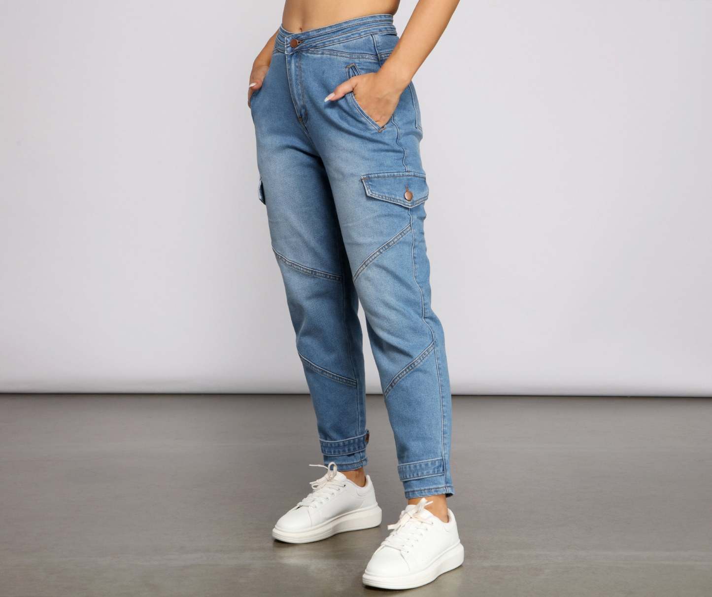 Such A Trendsetter Cargo Denim Joggers - Lady Occasions