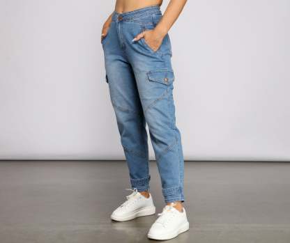Such A Trendsetter Cargo Denim Joggers - Lady Occasions