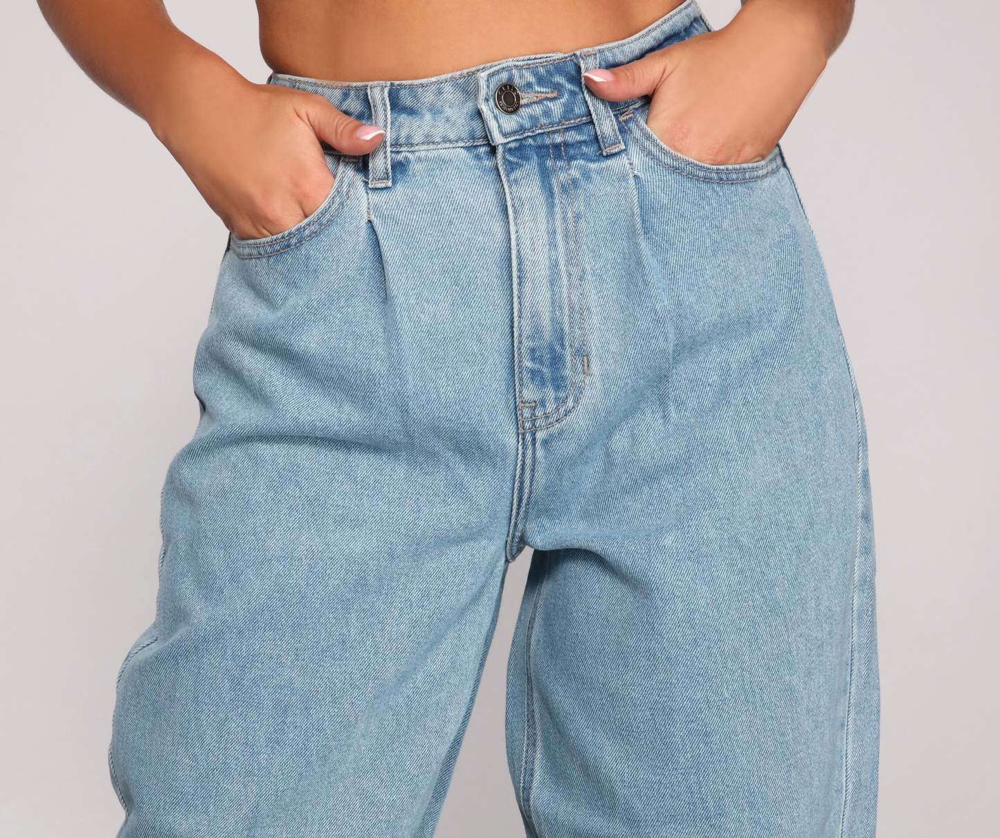 Essential High Rise Balloon Jeans - Lady Occasions