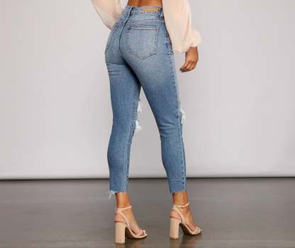 Stylish Staple High Rise Skinny Jeans - Lady Occasions