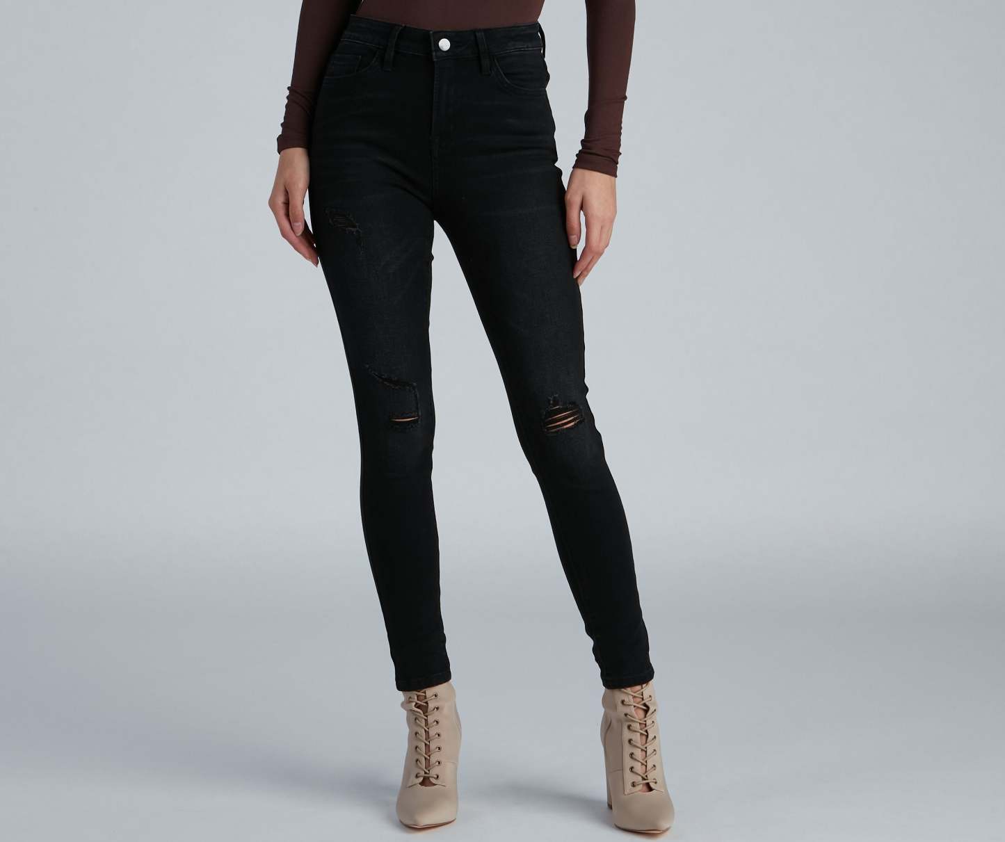 New In Town Mid-Rise Distressed Crop Skinny Jeans - Lady Occasions