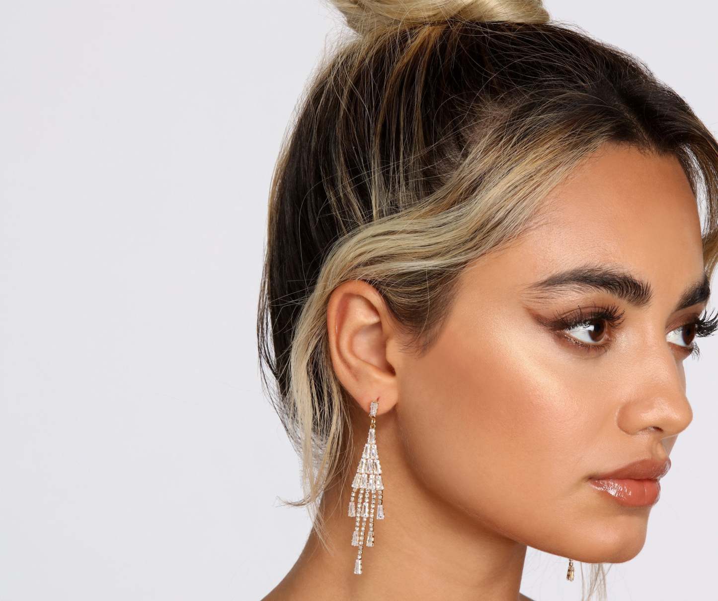 Darling Doll Baguette Chandelier Earrings - Lady Occasions