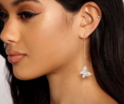 Flutter Some Hearts Butterfly Charm Earrings - Lady Occasions