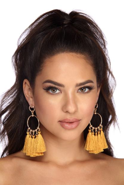 Everything's All Bright Tassel Earrings - Lady Occasions