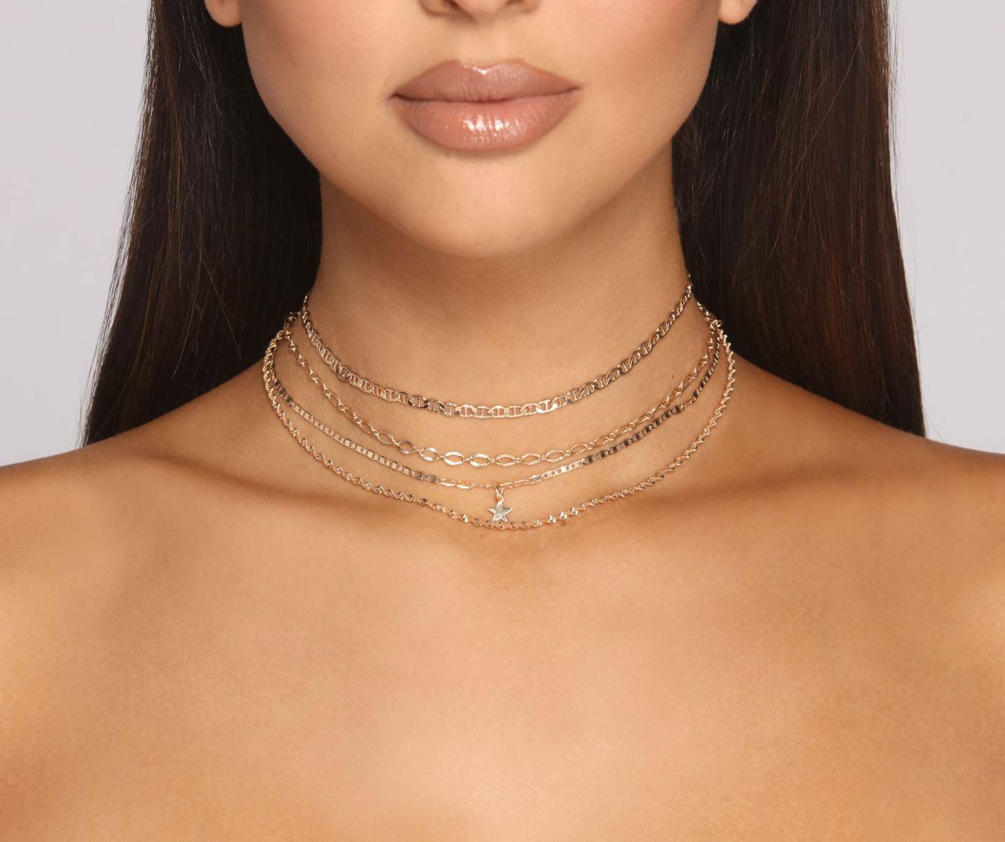 Dainty Chain Choker and Star Charm Multi Pack - Lady Occasions