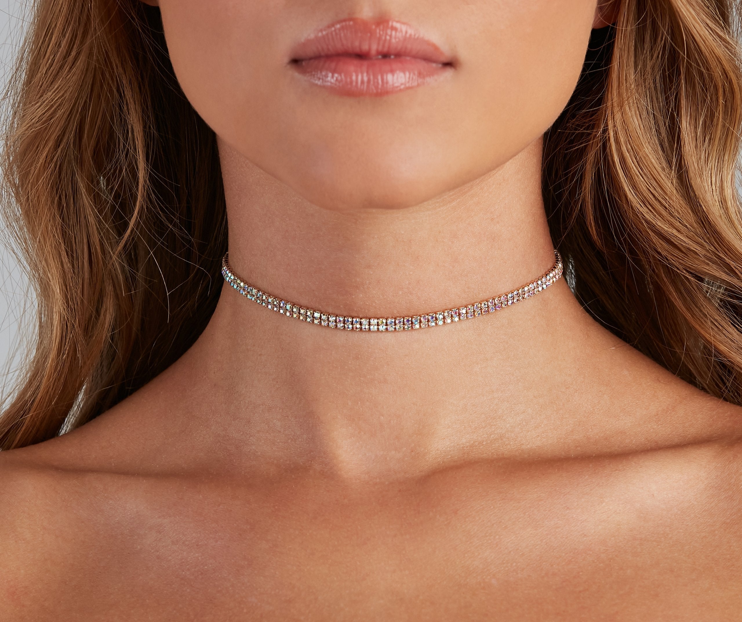 Classy Two Row Rhine Choker - Lady Occasions